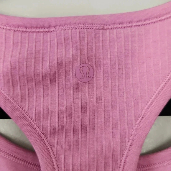 Lululemon Athletica Ebb to Street Cropped Robbed Racerback Tank sz 12 - Picture 7 of 8